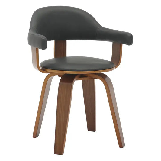 Wooden Dining Chair with Walnut Color Frame